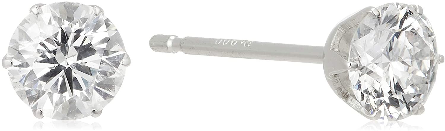 铂金钻石 0.6ct 耳环（附证书）【D 色 / SI2 级 / 优秀切工 / 心与丘比特