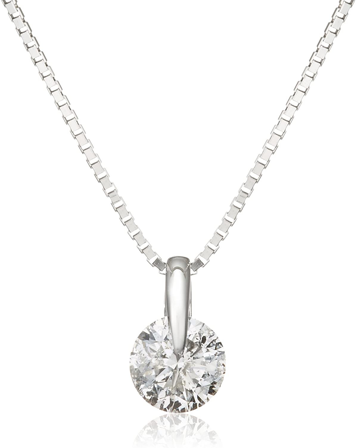 钻石项链【鉴定证书0.5ct/H色/SI2级/好切工】