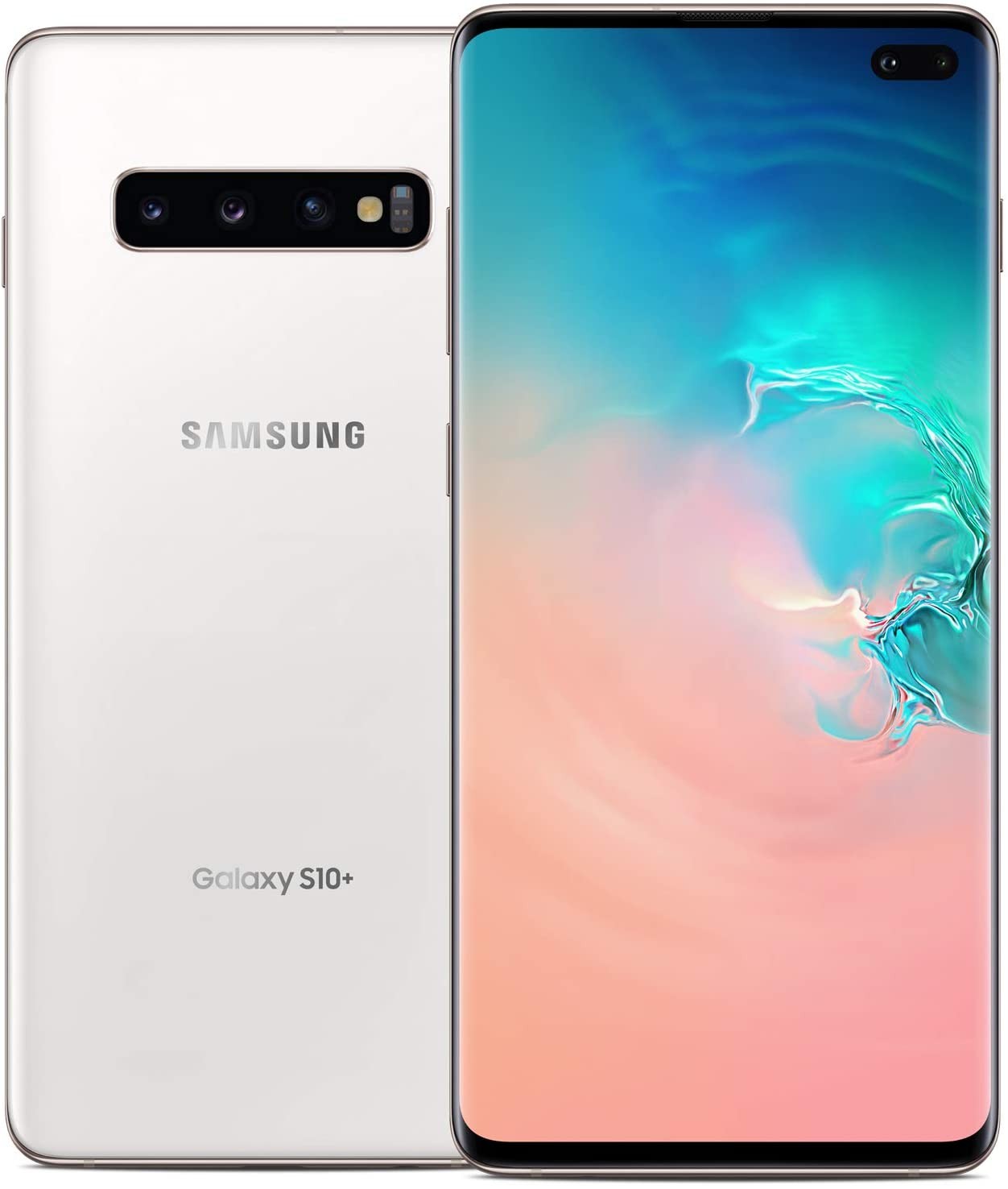 三星 Galaxy S10+ 工厂无锁版 Android 手机 | 美国版 | 1TB 存储空间 | 指纹识别和面部识别 | 长效电池 | 陶瓷白