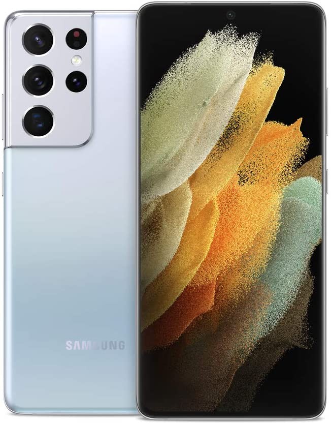 三星 Galaxy S21 Ultra 5G 工厂无锁版 Android 手机 128GB 美国版智能手机专业级相机 8K 视频 108MP 高分辨率，幻影银